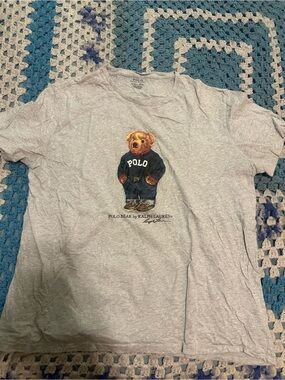 Ralph Lauren Polo Bear Graphic Tee - Light Gray